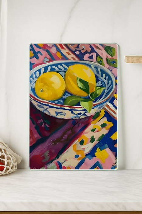 Hermia Tabla de Cortar de Vidrio Templado 20 x 30 cm Multicolor